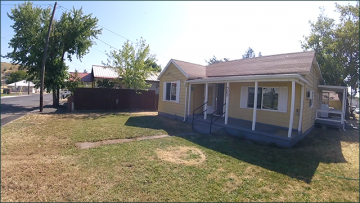 Front of yellow house